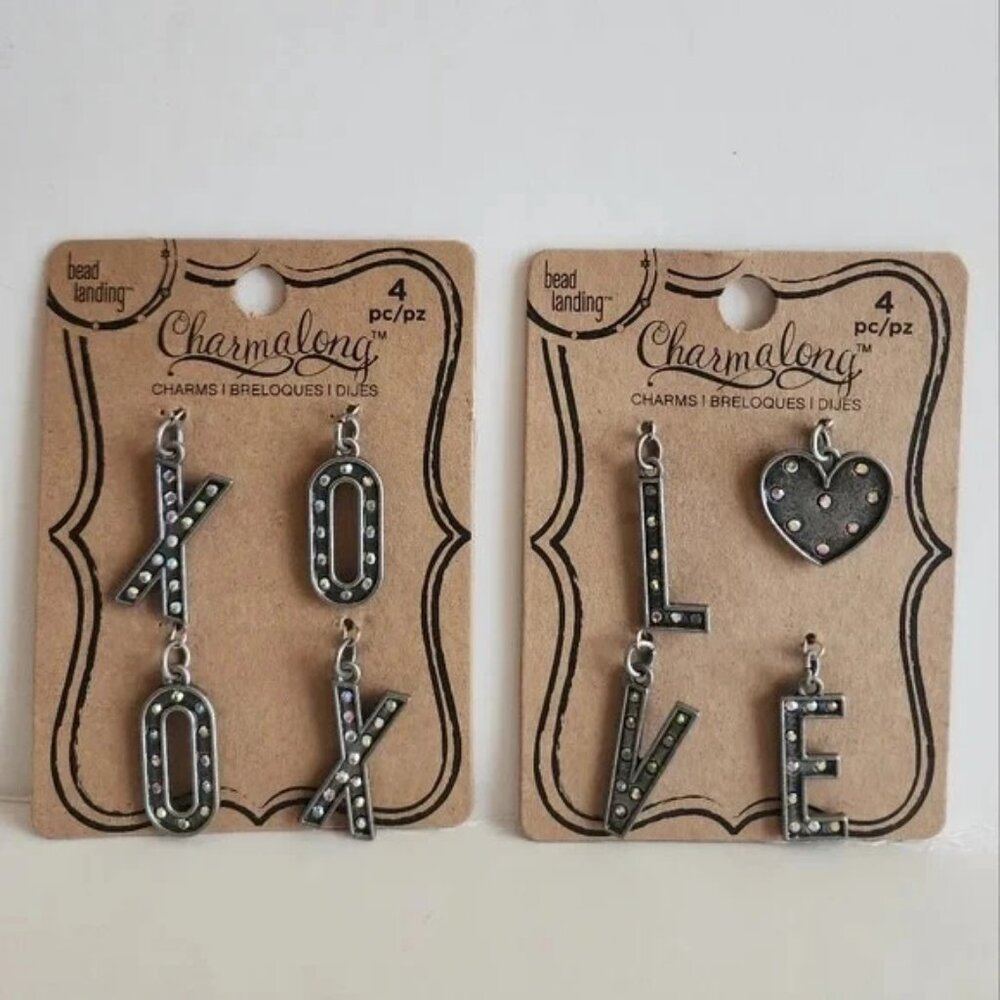 Bead Landing Charmalong Rhinestone Dangle Charm Pendants, Jewelry Making Charms